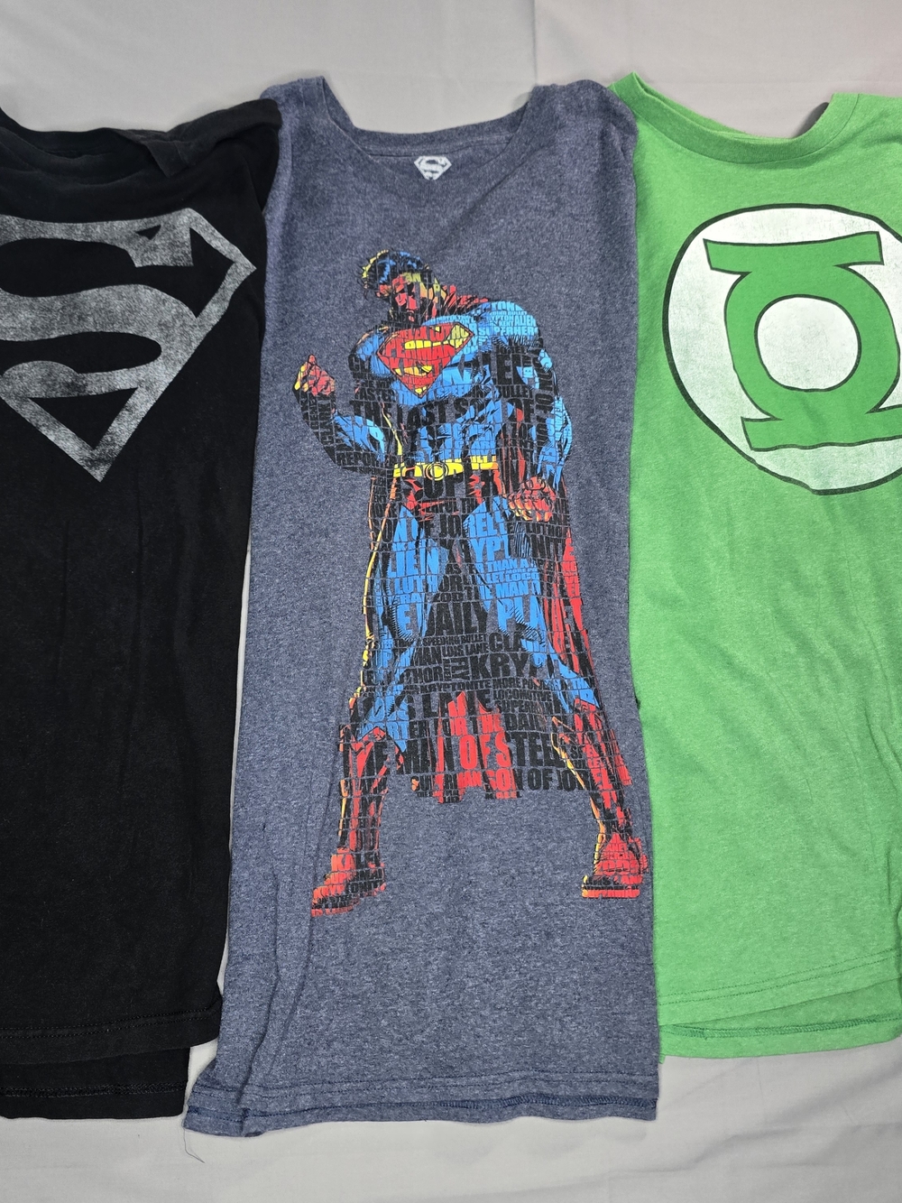 Men’s XXL DC Comics Superhero T-Shirt Bundle – Superman & Green Lantern – 3 PCs